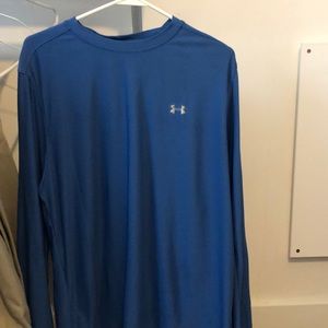 Under Armour HeatGear LongSleeve Mens Large Blue